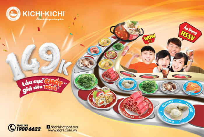 Top 7 Nhà hàng lẩu băng chuyền Kichi Kichi đắt khách nhất Hà Nội -  toplist.vn