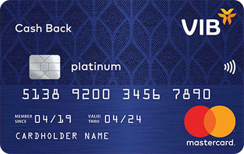 Thẻ tín dụng VIB Cash Back.