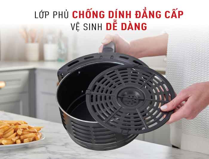 Lớp phủ chống dính của nồi chiên không dầu Tefal.
