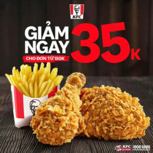 Mã giảm giá Kfc giảm 35k.