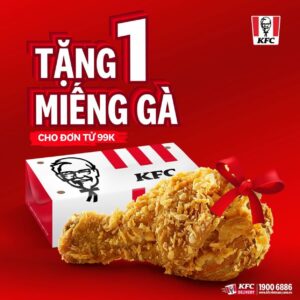 Voucher KFC Tặng 1 Miếng Gà 36k