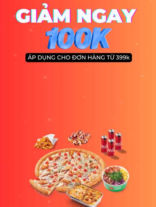 Mã giảm giá Dodo Pizza 100k đơn từ 399k