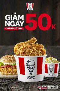 Mã giảm giá Kfc giảm 50k