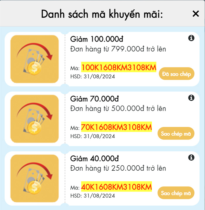 Mã giảm giá Bitis's 100k, 70k, 40k.