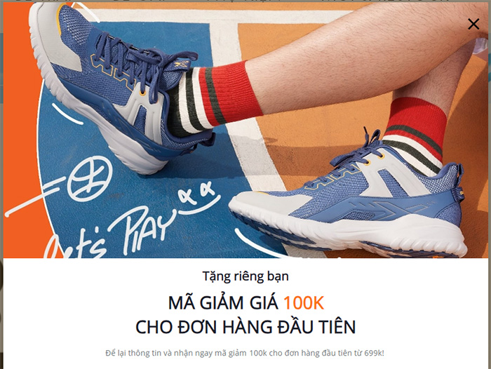 Mã giảm giá Bitis 100k cho khách hàng mới.