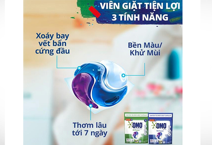 Viên giặt OMO 3 trong 1