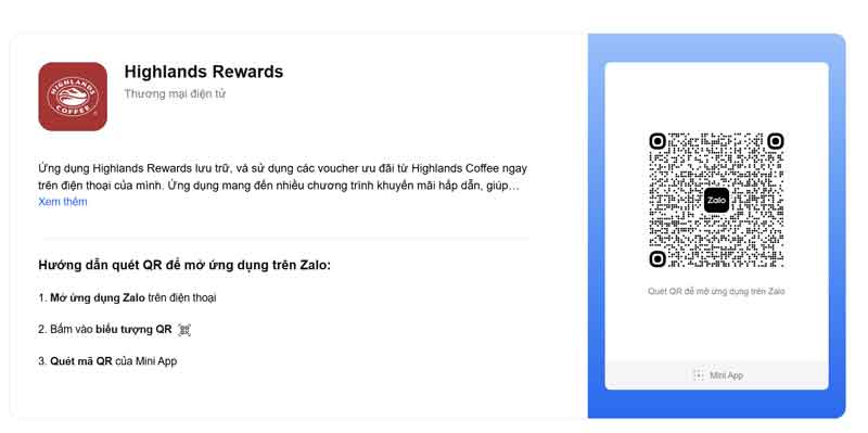 Mã giảm giá Highland Zalo