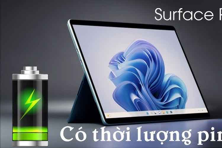Thời lượng pin siêu trâu của Surface Pro 9