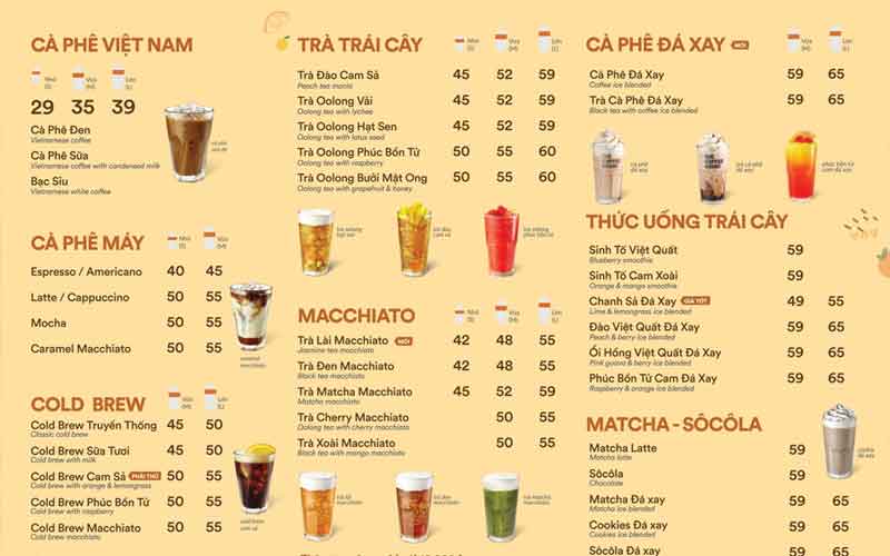 Bảng giá The Coffee House & món nên thử