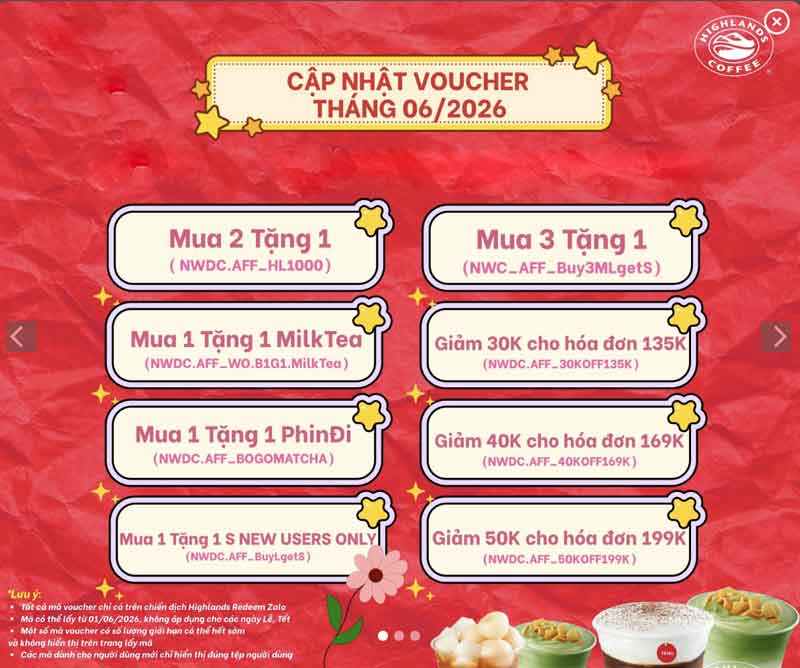 Cách lấy & sử dụng mã giảm giá Highland
